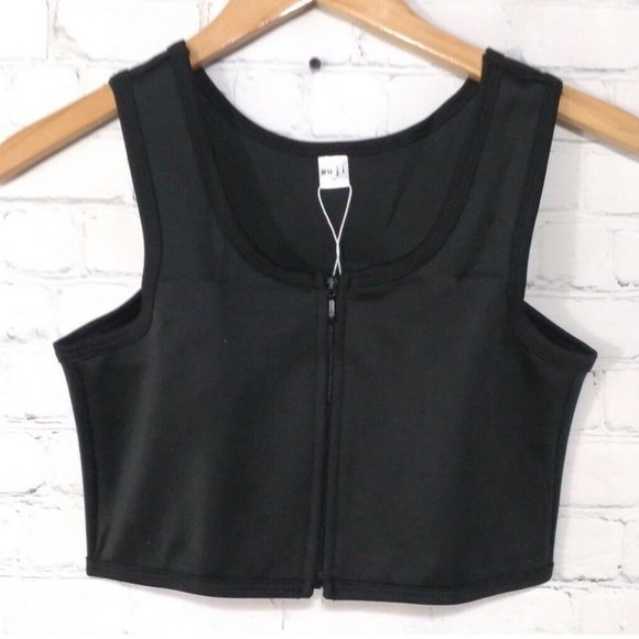 Xuji Black Zip Front Chest Binder Size XL - Picture 1 of 6
